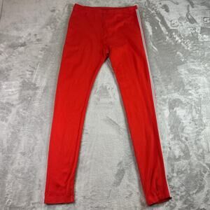 Y-3 Adidas Yohji Yamamoto Red Track Pants Size Large Striped Slim Athletic